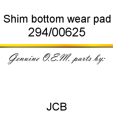 Shim, bottom wear pad 294/00625