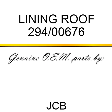 LINING ROOF 294/00676