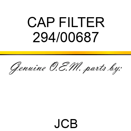 CAP FILTER 294/00687