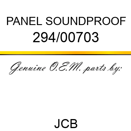 PANEL SOUNDPROOF 294/00703