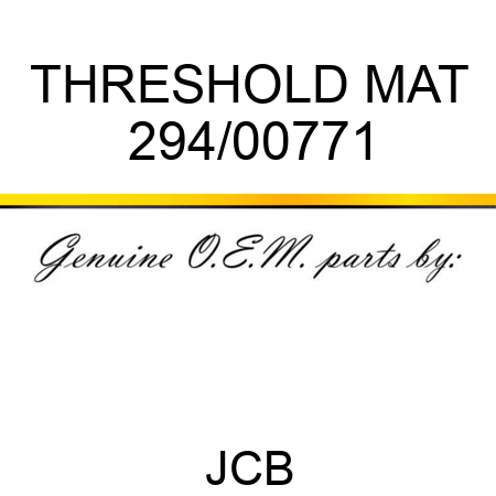 THRESHOLD MAT 294/00771
