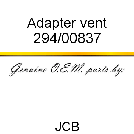 Adapter, vent 294/00837