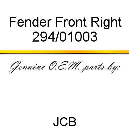 Fender, Front Right 294/01003