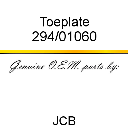 Toeplate 294/01060