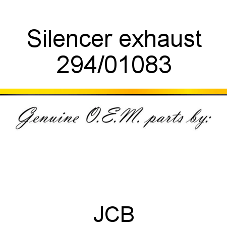 Silencer, exhaust 294/01083