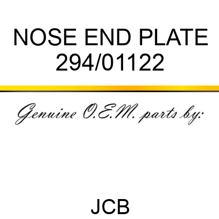 NOSE END PLATE 294/01122