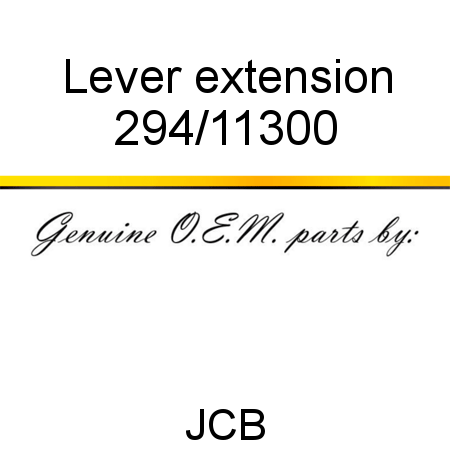 Lever, extension 294/11300