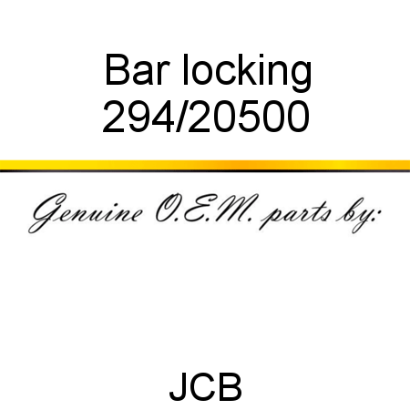 Bar, locking 294/20500