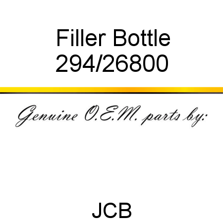 Filler Bottle 294/26800