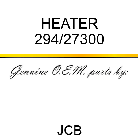 HEATER 294/27300
