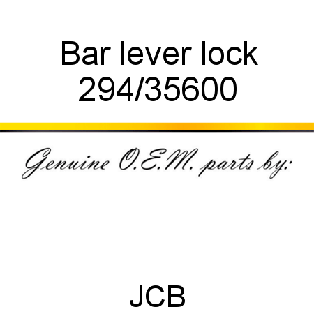 Bar, lever lock 294/35600