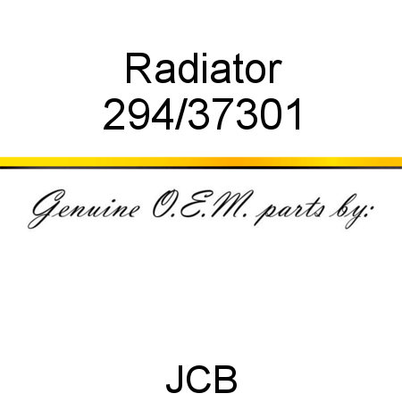 Radiator 294/37301