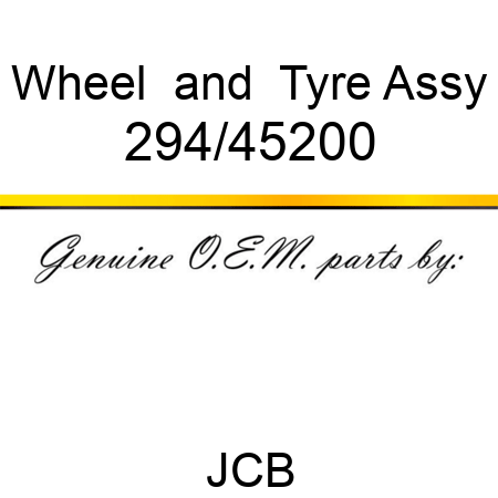 Wheel & Tyre Assy 294/45200