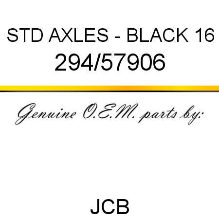 STD AXLES - BLACK 16 294/57906