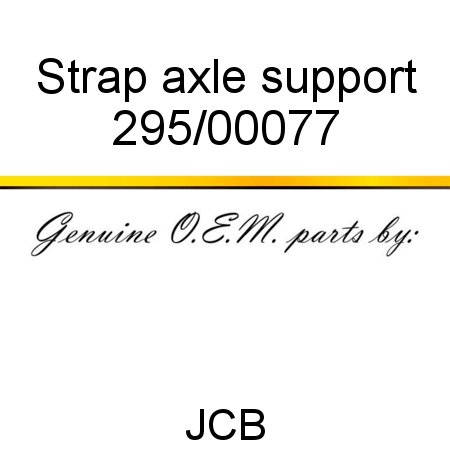 Strap, axle support 295/00077