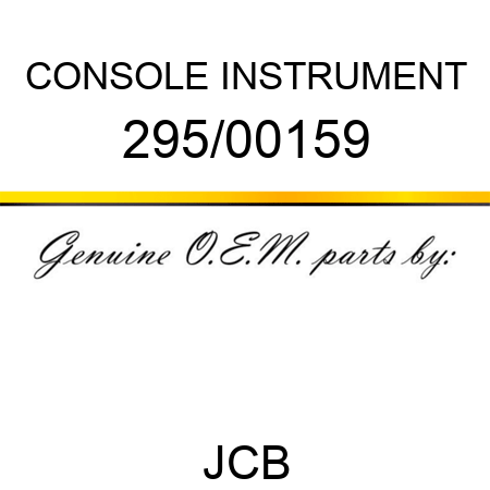 CONSOLE INSTRUMENT 295/00159