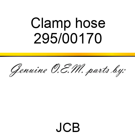 Clamp hose 295/00170