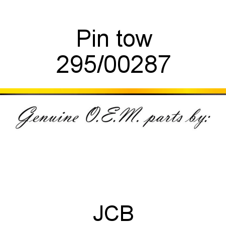 Pin, tow 295/00287
