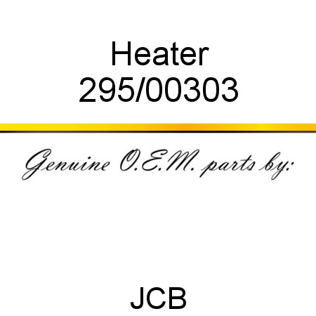Heater 295/00303