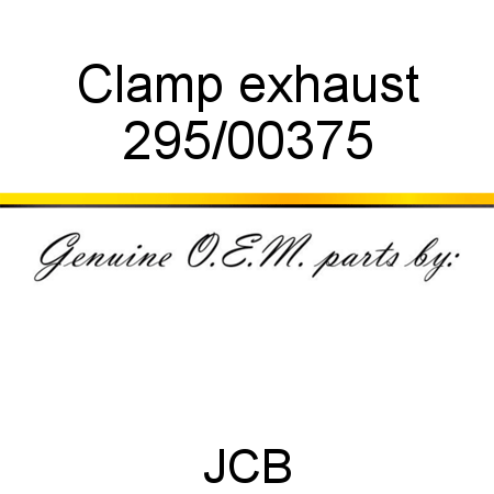 Clamp, exhaust 295/00375