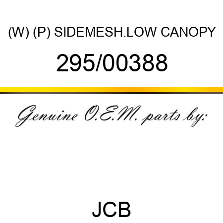 (W) (P) SIDEMESH.LOW CANOPY 295/00388