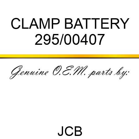CLAMP BATTERY 295/00407