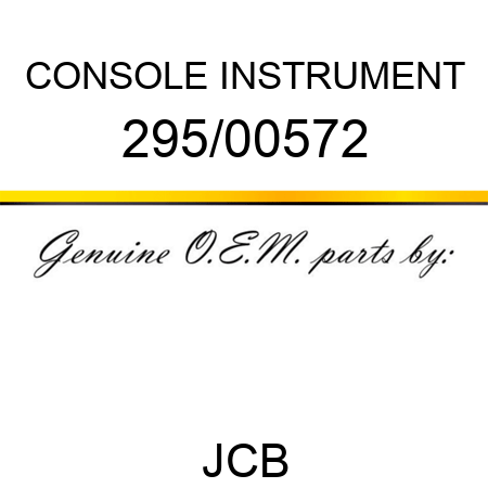 CONSOLE INSTRUMENT 295/00572