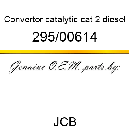 Convertor, catalytic, cat 2, diesel 295/00614