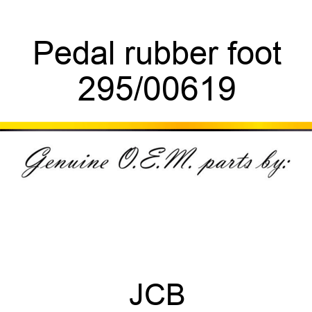 Pedal rubber foot 295/00619
