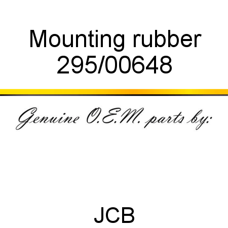 Mounting, rubber 295/00648