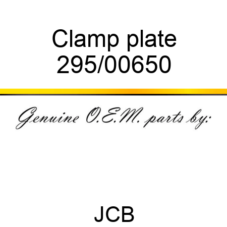 Clamp plate 295/00650