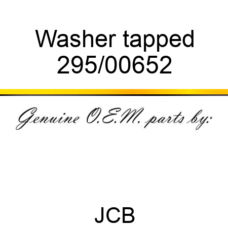 Washer tapped 295/00652