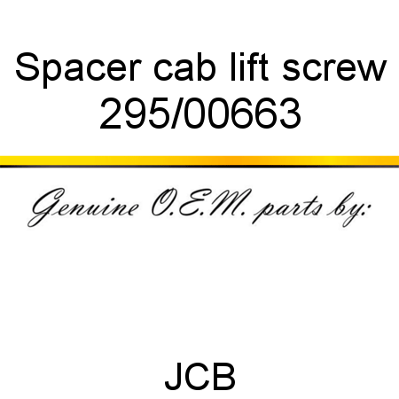 Spacer, cab lift screw 295/00663
