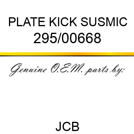 PLATE KICK SUSMIC 295/00668