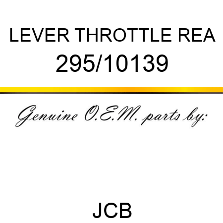 LEVER THROTTLE REA 295/10139