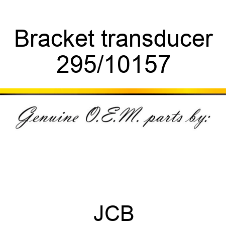 Bracket transducer 295/10157