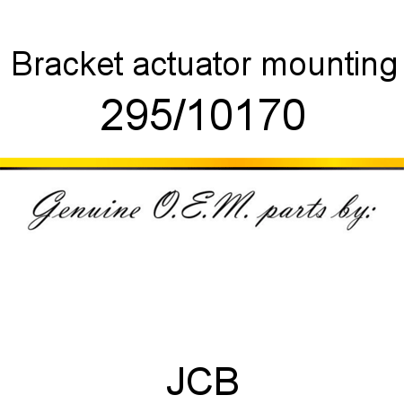 Bracket, actuator mounting 295/10170