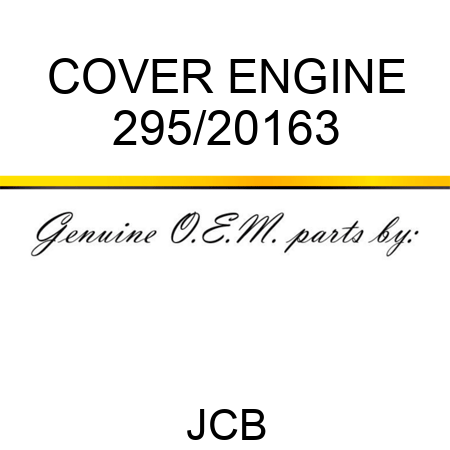 COVER ENGINE 295/20163
