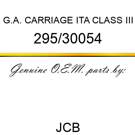 G.A. CARRIAGE ITA CLASS III 295/30054