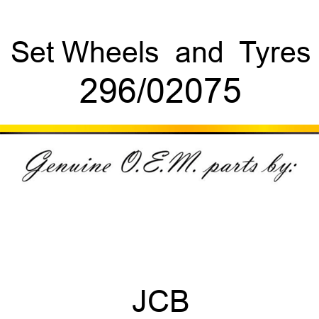 Set Wheels & Tyres 296/02075