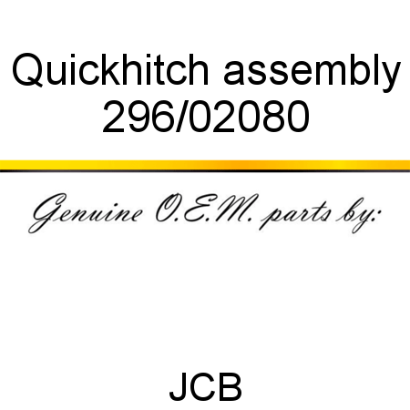 Quickhitch, assembly 296/02080