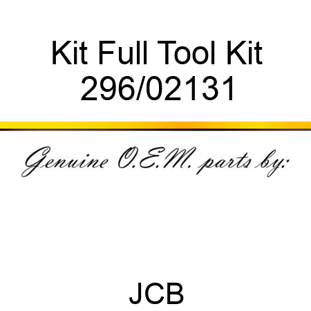 Kit Full Tool Kit 296/02131