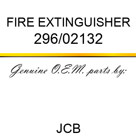 FIRE EXTINGUISHER 296/02132