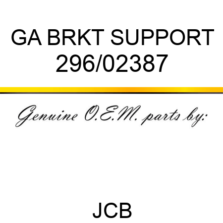 GA BRKT SUPPORT 296/02387