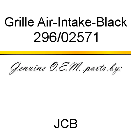 Grille, Air-Intake-Black 296/02571