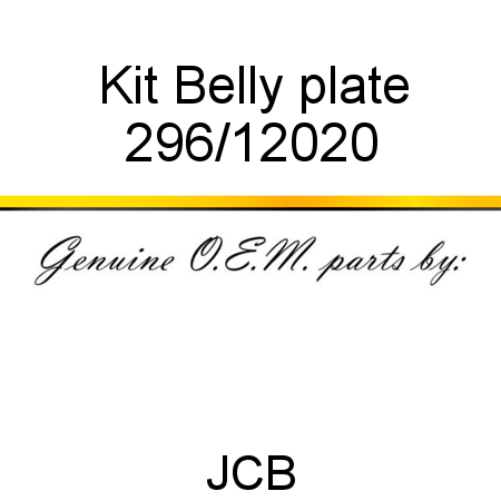 Kit, Belly plate 296/12020