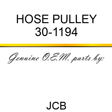 HOSE PULLEY 30-1194