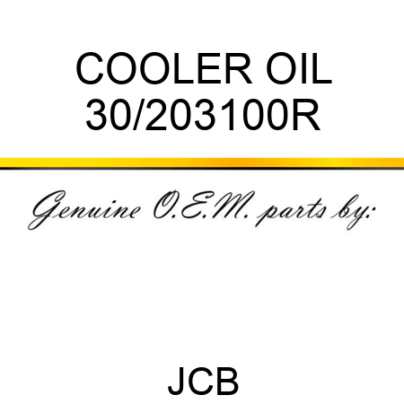 COOLER OIL 30/203100R