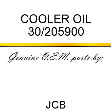 COOLER OIL 30/205900