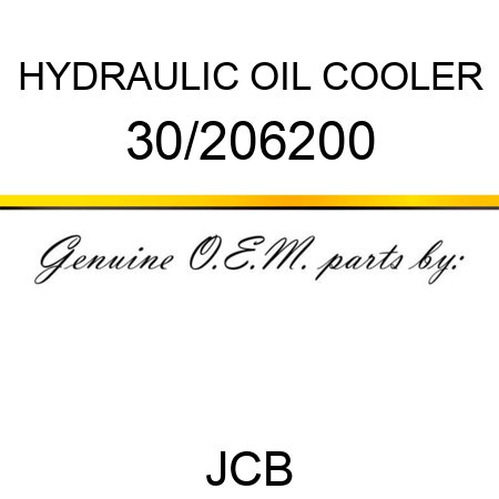 HYDRAULIC OIL COOLER 30/206200